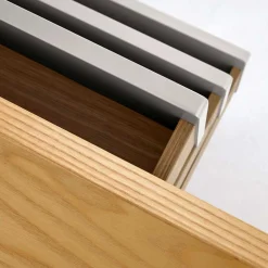 Wohnen Sideboards<150x78x42 Kommode in Lichtgrau & Esche - Tadahiro