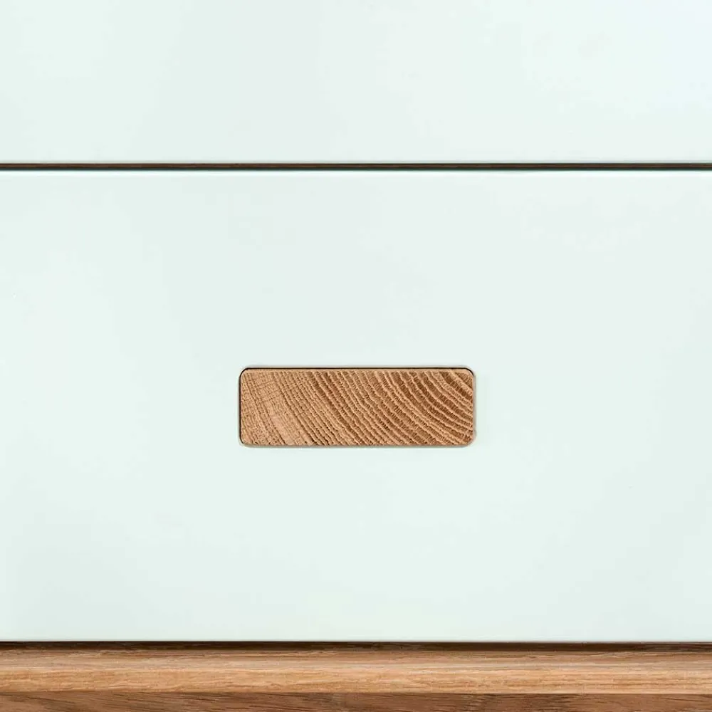 Wohnen Sideboards<123x77x50 Kommode in Weiß & Eiche - Julecas