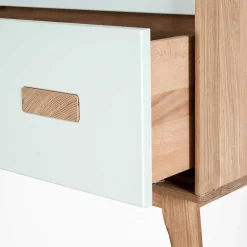 Wohnen Sideboards<123x77x50 Kommode in Weiß & Eiche - Julecas