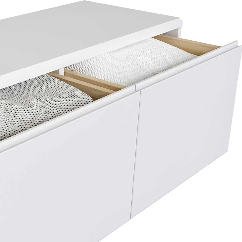Wohnen Tv & Hifi-Möbel|Lowboards<98x48x34 Kommode in Weiß aus Kiefer - Oranias