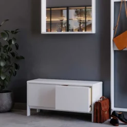 Wohnen Tv & Hifi-Möbel|Lowboards<98x48x34 Kommode in Weiß aus Kiefer - Oranias