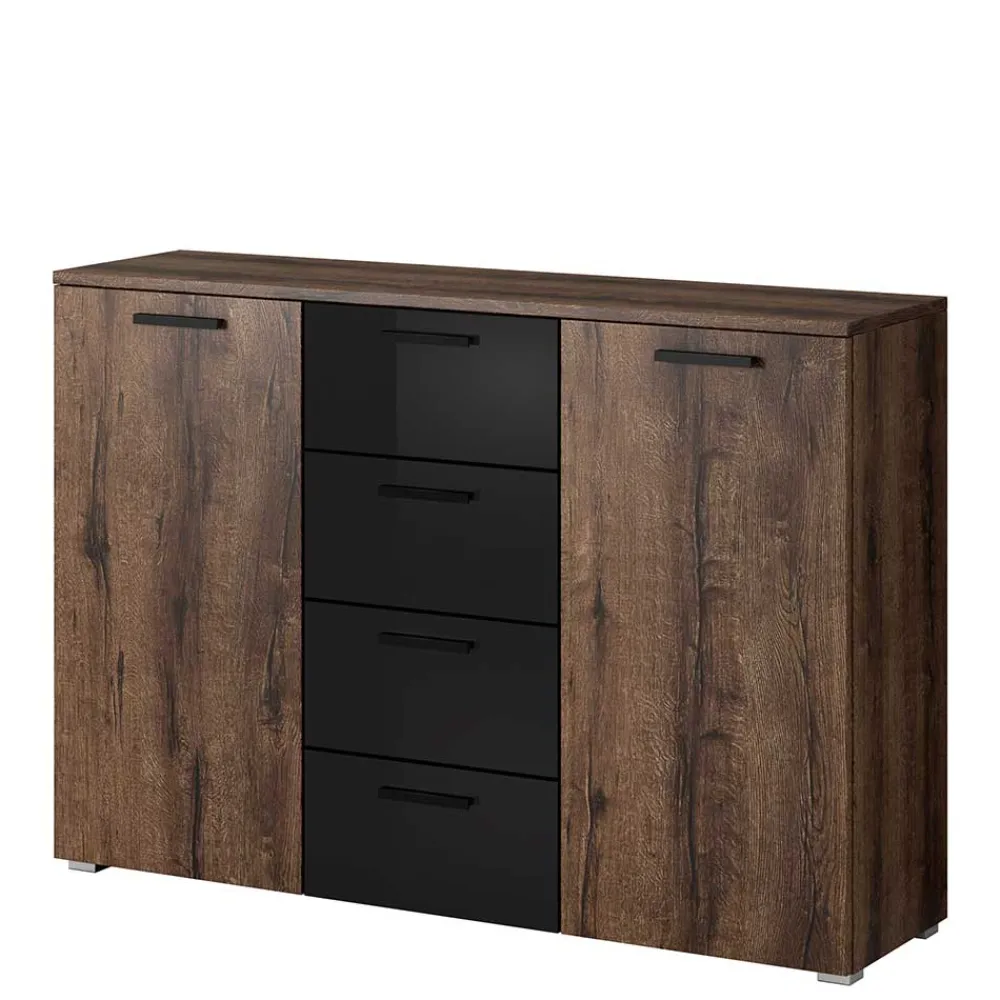 Wohnen Sideboards<132x93x38 Kommode in Wildeiche dunkel - Ulpro