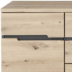 Wohnen Sideboards<135x82x38 Kommode in Wildeiche NB & Grau - Kuetra