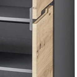 Wohnen Sideboards<135x82x38 Kommode in Wildeiche NB & Grau - Kuetra
