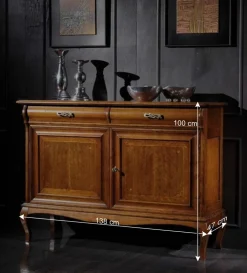 Wohnen Sideboards<138x100x47 Kommode mit abschließbaren Türen - Motiz