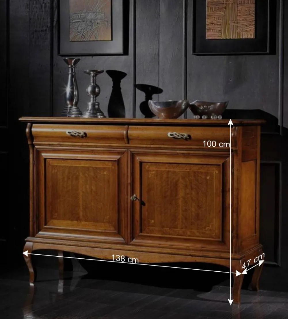 Wohnen Sideboards<138x100x47 Kommode mit abschließbaren Türen - Motiz