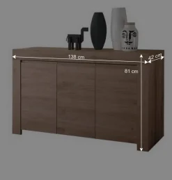 Wohnen Sideboards<138x81x42 Kommode mit drei Türen - Karika