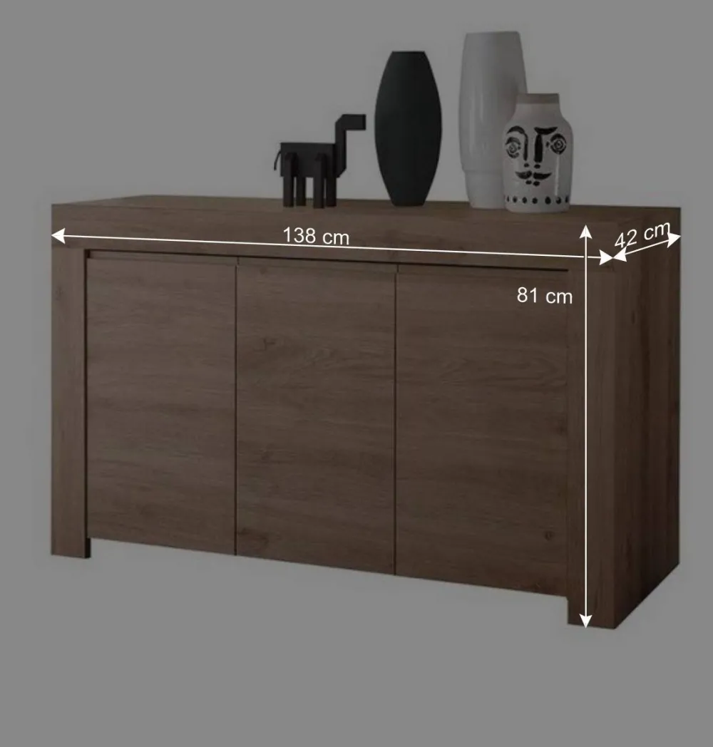 Wohnen Sideboards<138x81x42 Kommode mit drei Türen - Karika