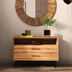 Wohnen Lowboards|Tv & Hifi-Möbel<97x65x45 Kommode mit Fach & 2 Schubladen - Kerfa