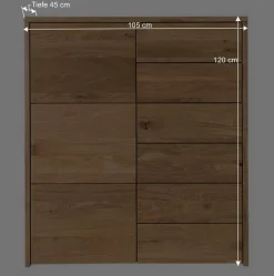 Wohnen Highboards<105x120x45 Kommode mit sechs Schubladen & Tür - Vactivus
