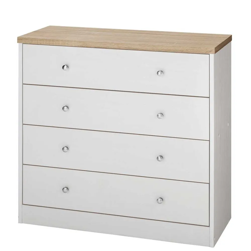 Wohnen Kommoden<80x80x35 Kommode mit vier Schubladen - Nudion