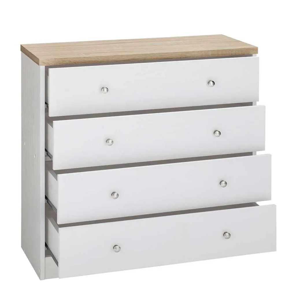 Wohnen Kommoden<80x80x35 Kommode mit vier Schubladen - Nudion