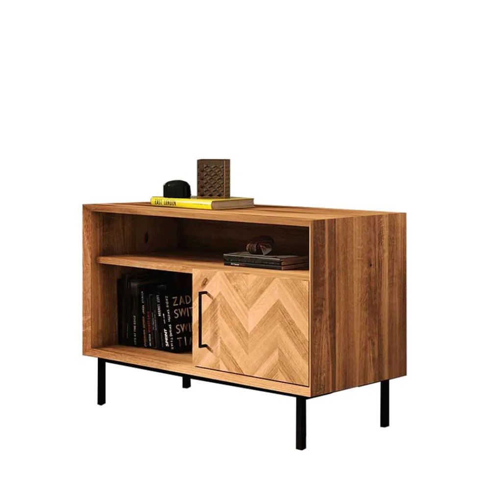 Wohnen Lowboards<97x65x45 Kommode mit zwei Fächern & Tür - Kerfa