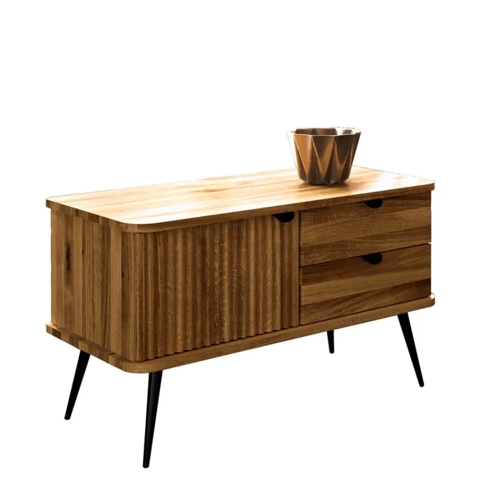 Wohnen Tv & Hifi-Möbel|Lowboards<97x57x46 Kommode mit zwei Schubladen & Tür - Casarius