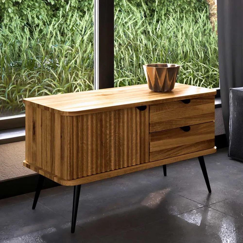 Wohnen Tv & Hifi-Möbel|Lowboards<97x57x46 Kommode mit zwei Schubladen & Tür - Casarius