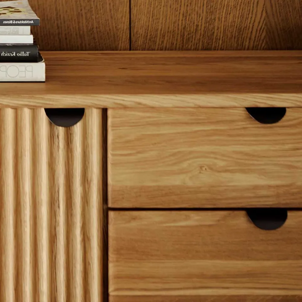 Wohnen Tv & Hifi-Möbel|Lowboards<97x57x46 Kommode mit zwei Schubladen & Tür - Casarius