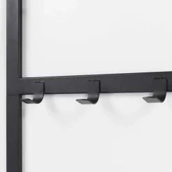 Wohnen Garderoben<70x178x29 Kompaktgarderobe aus Stahl in Schwarz - Cellja