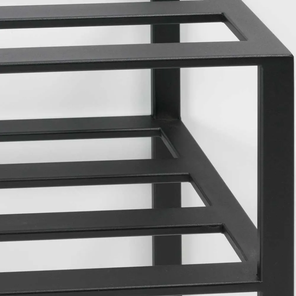 Wohnen Garderoben<70x178x29 Kompaktgarderobe aus Stahl in Schwarz - Cellja