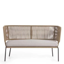 Wohnen Sitzbank<135x80x65 Kordelgeflecht Sofa mit Sitzpolster - Membres