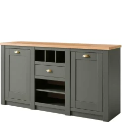 Wohnen Sideboards<152x83x45 Landhaus Anrichte in Graugrün - Eylan