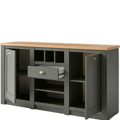 Wohnen Sideboards<152x83x45 Landhaus Anrichte in Graugrün - Eylan