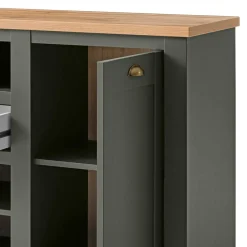 Wohnen Sideboards<152x83x45 Landhaus Anrichte in Graugrün - Eylan