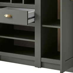 Wohnen Sideboards<152x83x45 Landhaus Anrichte in Graugrün - Eylan