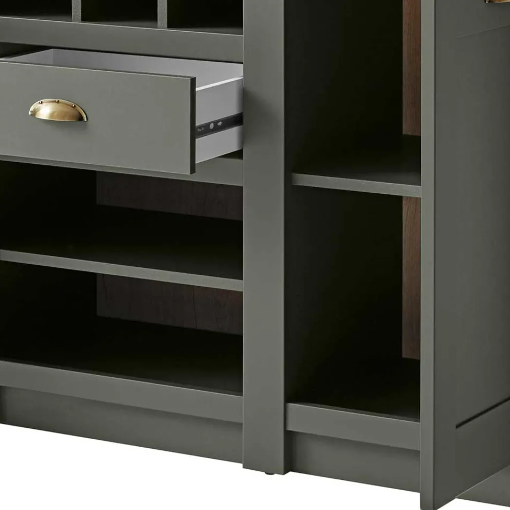 Wohnen Sideboards<152x83x45 Landhaus Anrichte in Graugrün - Eylan