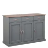 Wohnen Sideboards<131x86x45 Landhaus Anrichte in Grau & Braun - Nepplan
