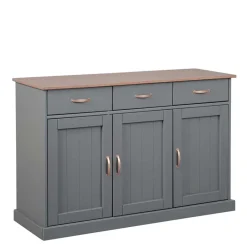 Wohnen Sideboards<131x86x45 Landhaus Anrichte in Grau & Braun - Nepplan