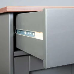 Wohnen Sideboards<131x86x45 Landhaus Anrichte in Grau & Braun - Nepplan