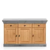 Wohnen Sideboards<144x84x45 Landhaus Anrichte mit drei Schubladen - Eshelas I