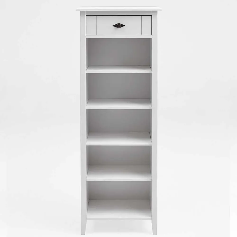 Wohnen Regale<55x149x35 Landhaus Badregal in Weiß - Satumare