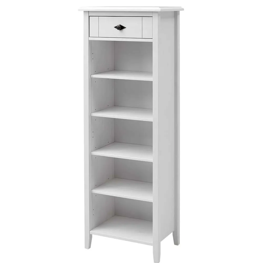 Wohnen Regale<55x149x35 Landhaus Badregal in Weiß - Satumare