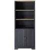 Wohnen Regale<86x204x38 Landhaus Büroregal in Grau & Eiche - Joe