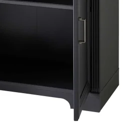 Wohnen Regale<86x204x38 Landhaus Büroregal in Grau & Eiche - Joe