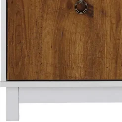 Wohnen Sitzbank<92x46x45 Landhaus Flurbank mit zwei Türen - Efalias