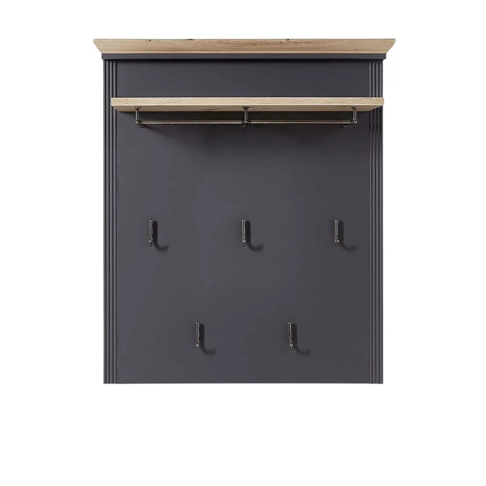 Wohnen Garderoben<93x107x30 Landhaus Garderobe in Dunkelgrau - Thumbs