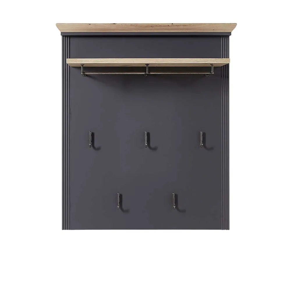 Wohnen Garderoben<93x107x30 Landhaus Garderobe in Dunkelgrau - Thumbs
