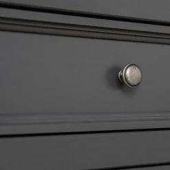 Wohnen Vitrinen|Schränke<90x130x45 Landhaus Highboard in Grau & Eiche - Witenga