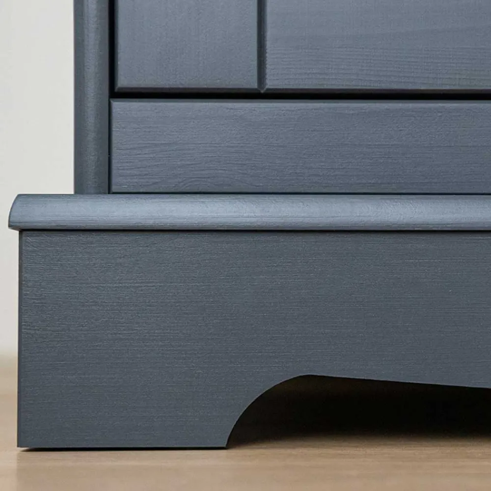 Wohnen Vitrinen|Schränke<90x130x45 Landhaus Highboard in Grau & Eiche - Witenga