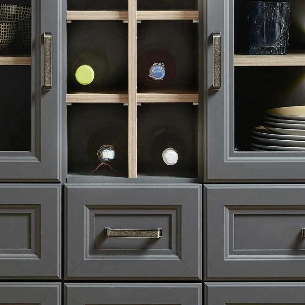 Wohnen Highboards<143x150x42 Landhaus Highboard mit Flaschen Regal - Thumbs