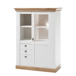 Wohnen Highboards|Vitrinen<102x139x44 Landhaus Highboard zweifarbig - Diatara I