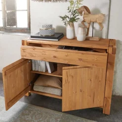Wohnen Sideboards<122x88x44 Landhaus Holzkommode aus Kiefer - Delamaro