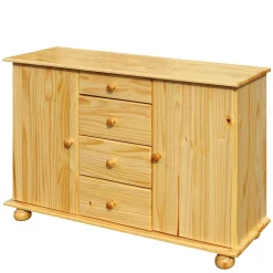 Wohnen Sideboards<119x81x38 Landhaus Kombi Kommode mit Kugelfüßen - Kascanu