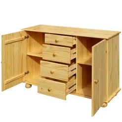 Wohnen Sideboards<119x81x38 Landhaus Kombi Kommode mit Kugelfüßen - Kascanu