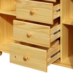 Wohnen Sideboards<119x81x38 Landhaus Kombi Kommode mit Kugelfüßen - Kascanu