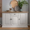 Wohnen Sideboards<157x91x45 Landhaus Kommode in Weiß & Eiche - Henry
