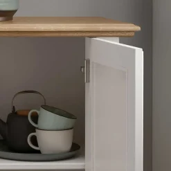 Wohnen Sideboards<157x91x45 Landhaus Kommode in Weiß & Eiche - Henry