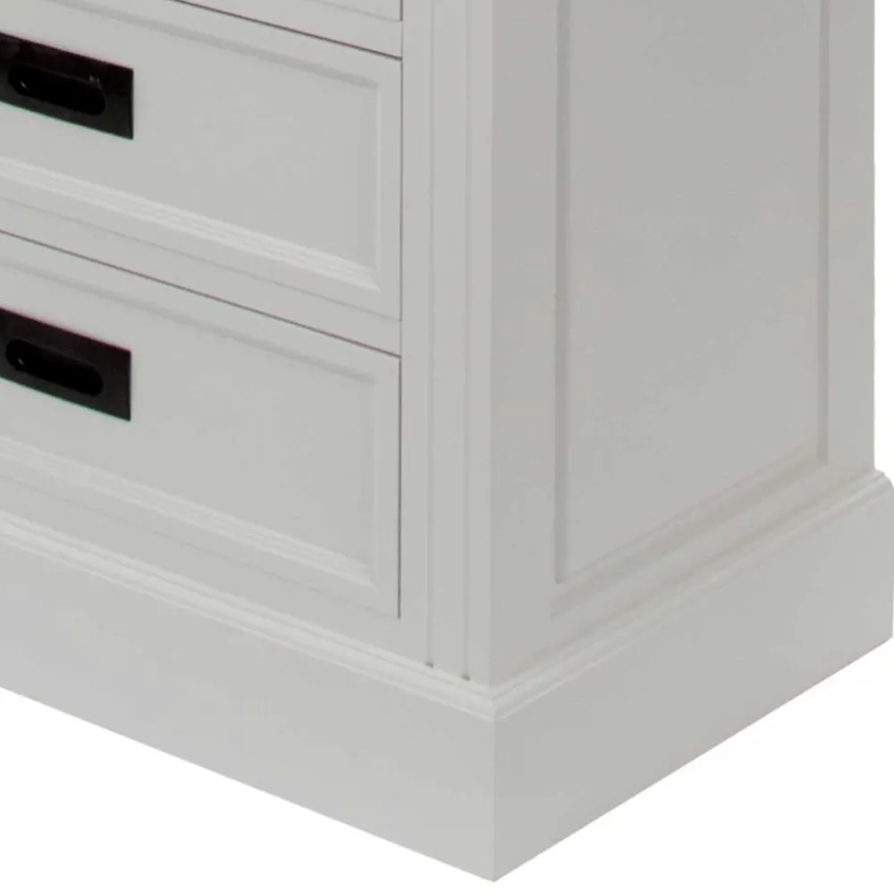 Wohnen Regale|Vitrinen<68x180x39 Landhaus Regal in Weiß & Graubraun - Bleaks